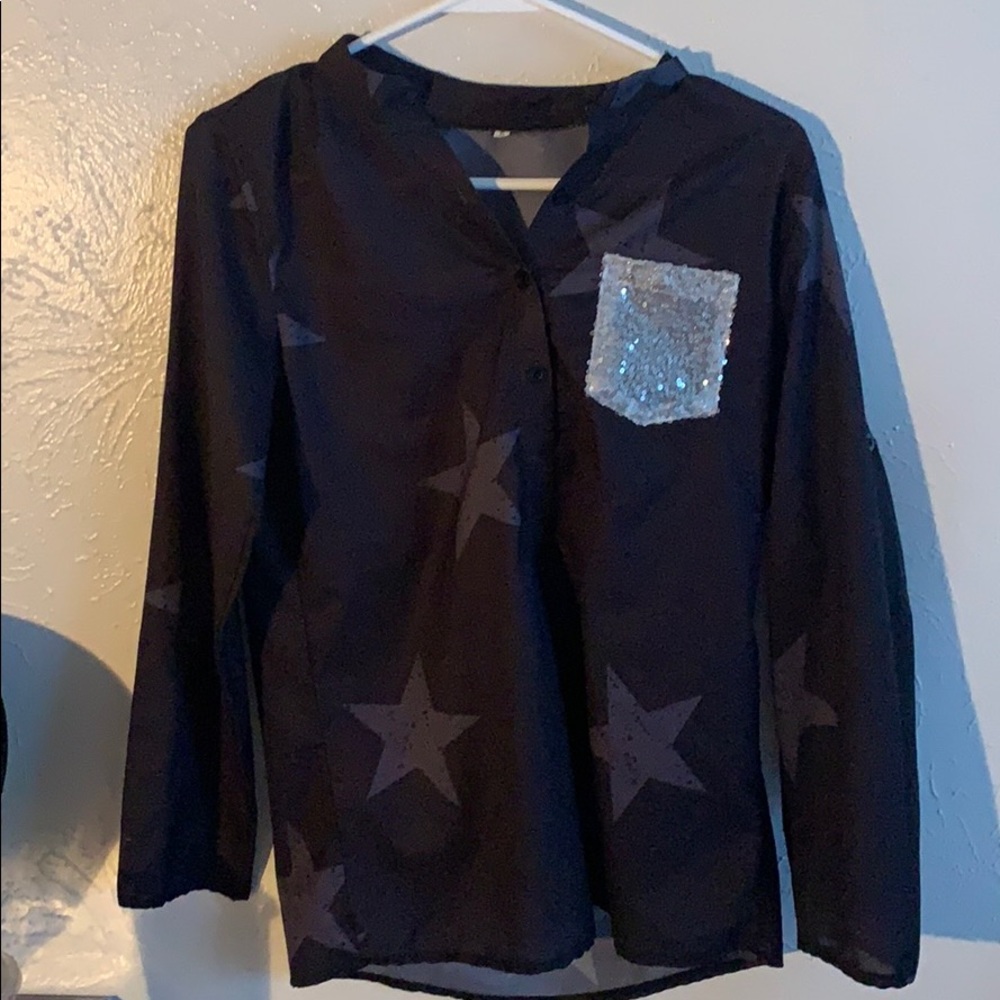 Black long Sleeved Blouse